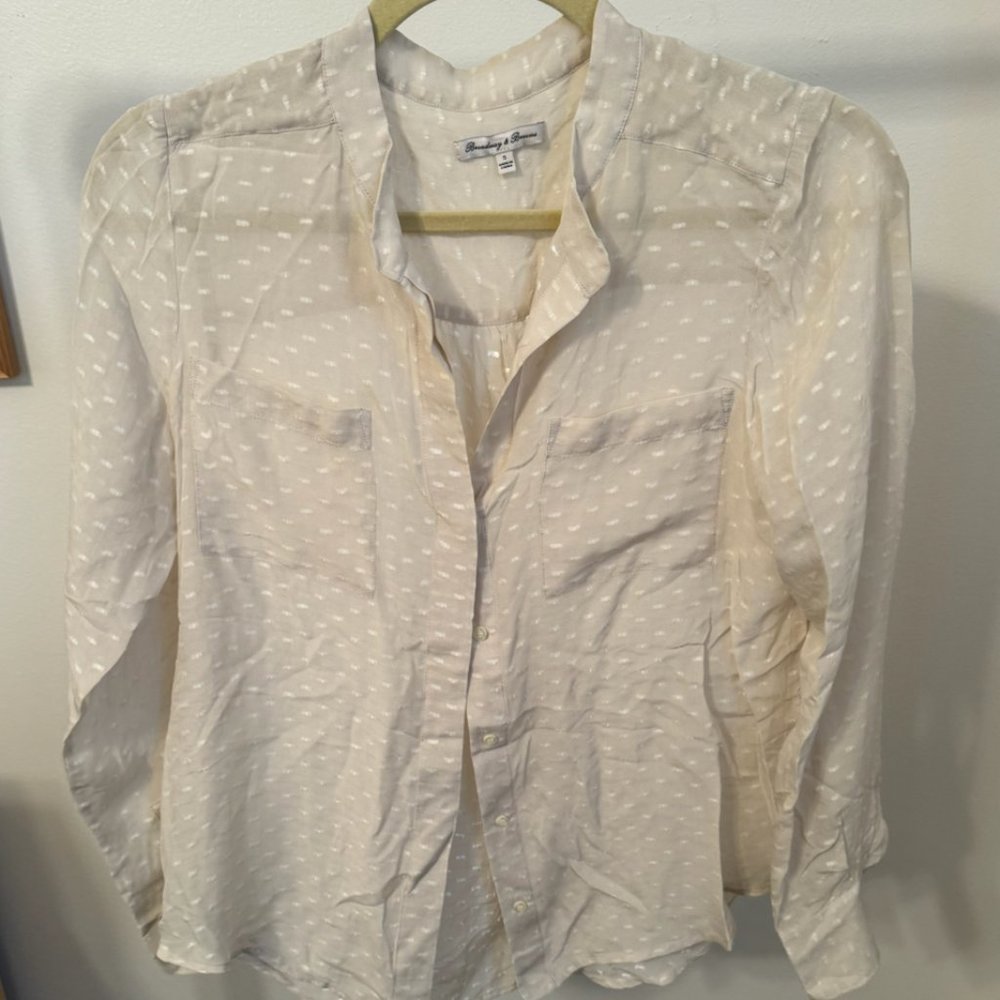 Vintage Madewell Ivory Silky Blouse